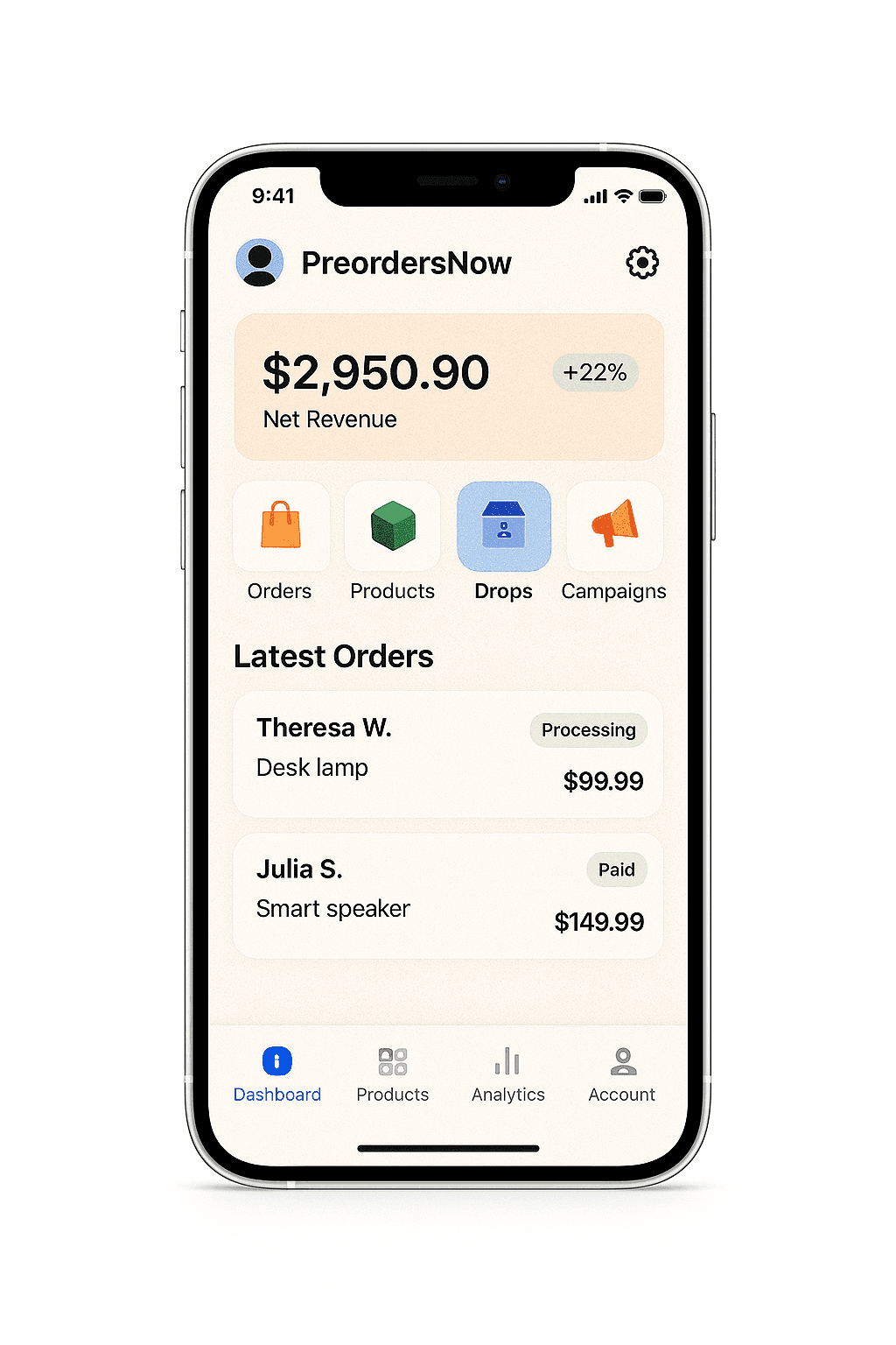 PreordersNow app preview